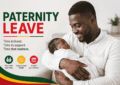 New father spending time with his newborn child during paternity leave.