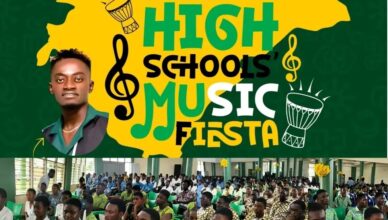 Tepa Senior High School students celebrating their victory at the 2026 Ashanti High Schools Music Fiesta.